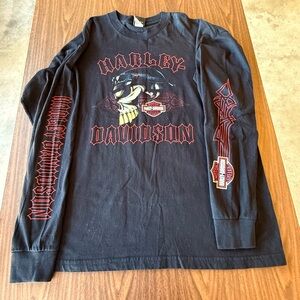 Harley-Davidson Black and Red Graphic Long Sleeve